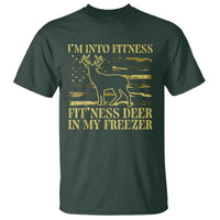 Hunting T Shirt I'm Into Fitness Fit'ness Deer In My Freezer Camo Flag - Wonder Print Shop