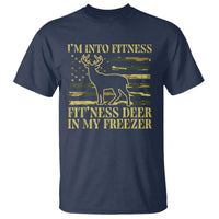 Hunting T Shirt I'm Into Fitness Fit'ness Deer In My Freezer Camo Flag - Wonder Print Shop