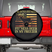 Hunting Spare Tire Cover I'm Into Fitness Fit'ness Deer In My Freezer American Flag