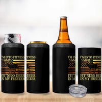 Hunting 4 in 1 Can Cooler Tumbler I'm Into Fitness Fit'ness Deer In My Freezer American Flag