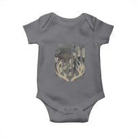 Deer Hunting American Flag Baby Onesie