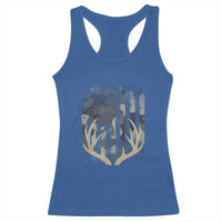Deer Hunting American Flag Racerback Tank Top