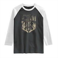 Deer Hunting American Flag Raglan Shirt