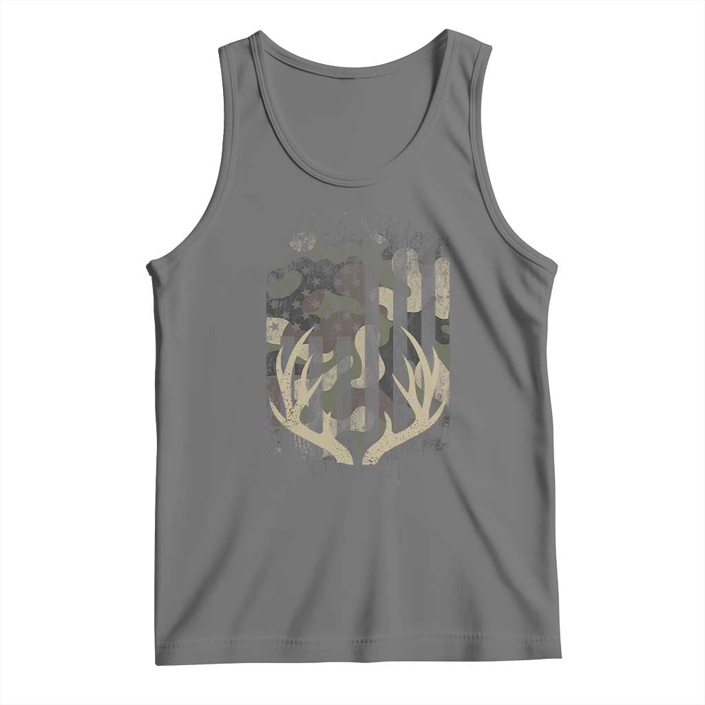 Deer Hunting American Flag Tank Top