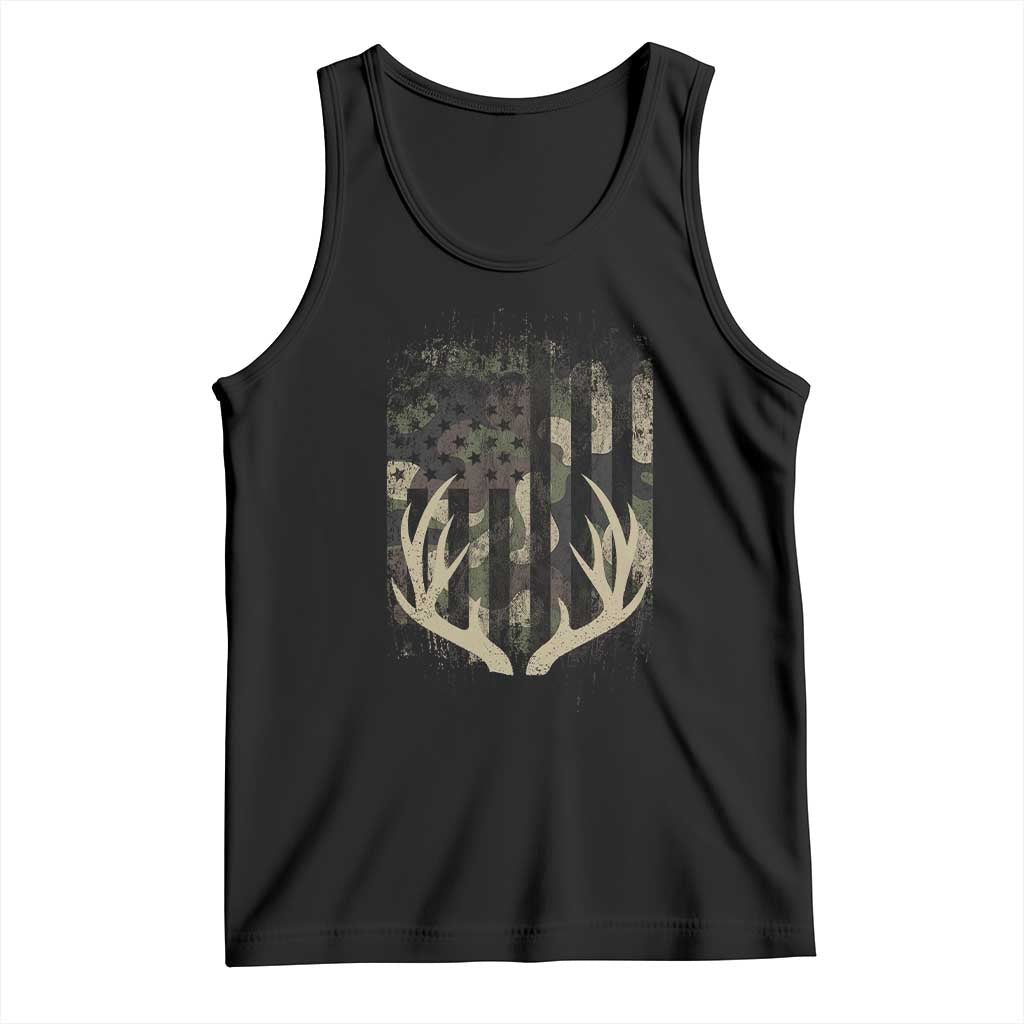 Deer Hunting American Flag Tank Top