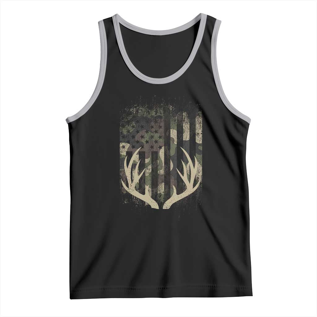 Deer Hunting American Flag Tank Top