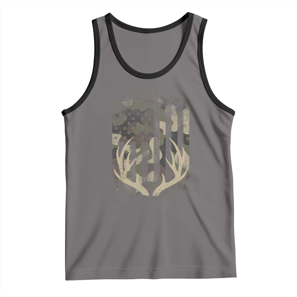 Deer Hunting American Flag Tank Top
