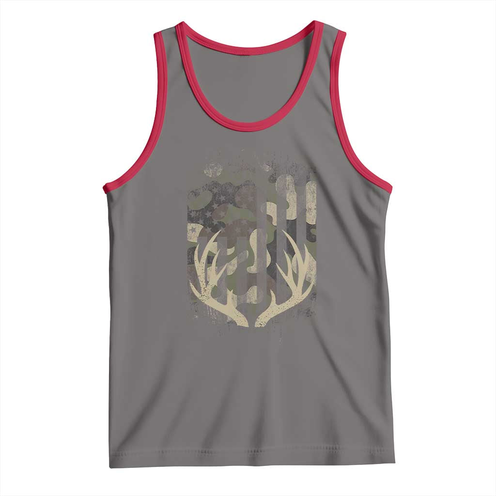 Deer Hunting American Flag Tank Top
