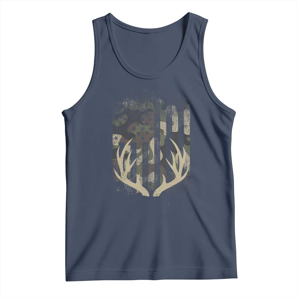 Deer Hunting American Flag Tank Top