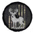 Deer Hunting American Camouflage Flag Spare Tire Cover