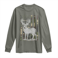Deer Hunting American Camouflage Flag Long Sleeve Shirt