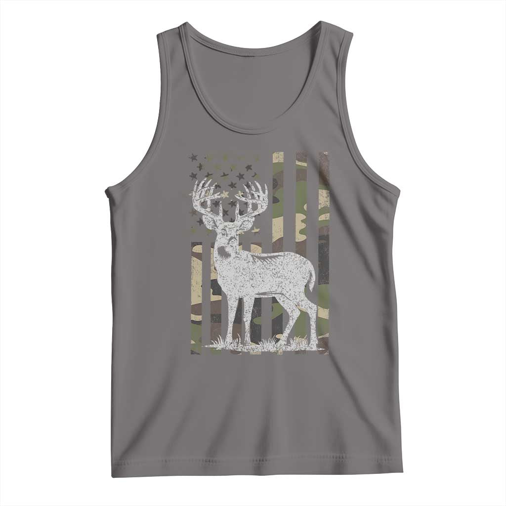 Deer Hunting American Camouflage Flag Tank Top