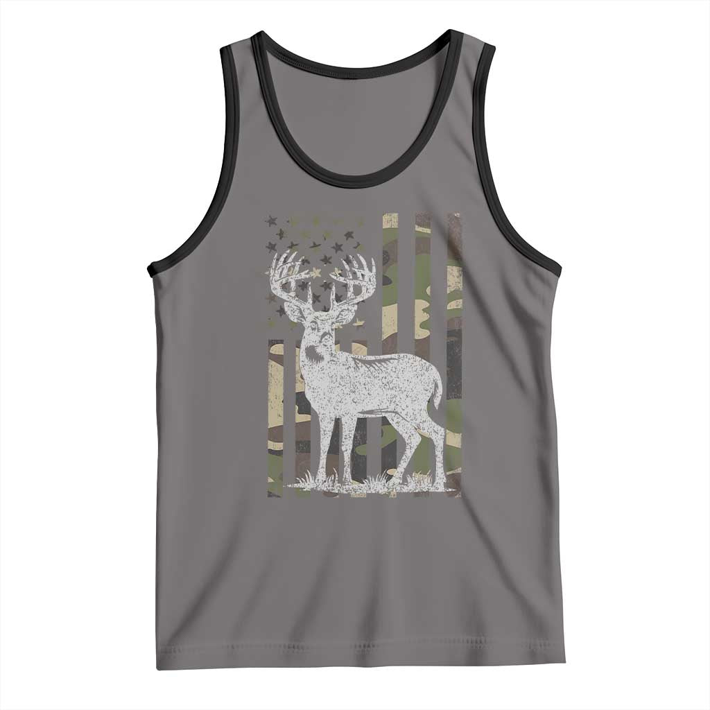 Deer Hunting American Camouflage Flag Tank Top