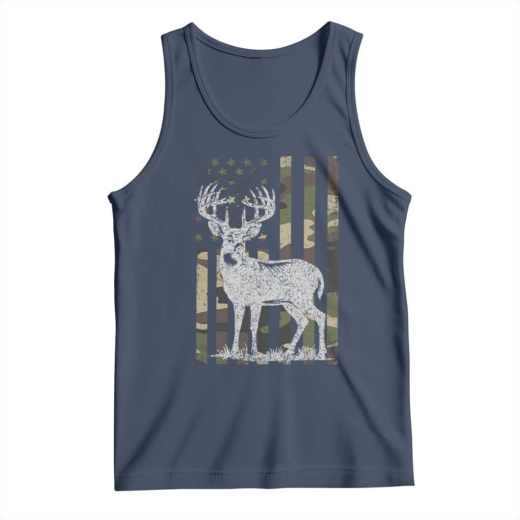 Deer Hunting American Camouflage Flag Tank Top
