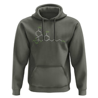 Marijuana Hoodie Cannabis Weed Pot Molecule THC Stoner Gift