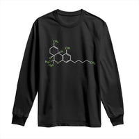Marijuana Long Sleeve Shirt Cannabis Weed Pot Molecule THC Stoner Gift
