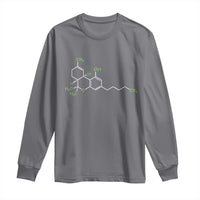 Marijuana Long Sleeve Shirt Cannabis Weed Pot Molecule THC Stoner Gift