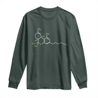 Marijuana Long Sleeve Shirt Cannabis Weed Pot Molecule THC Stoner Gift