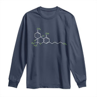Marijuana Long Sleeve Shirt Cannabis Weed Pot Molecule THC Stoner Gift