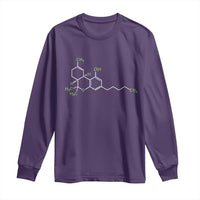 Marijuana Long Sleeve Shirt Cannabis Weed Pot Molecule THC Stoner Gift