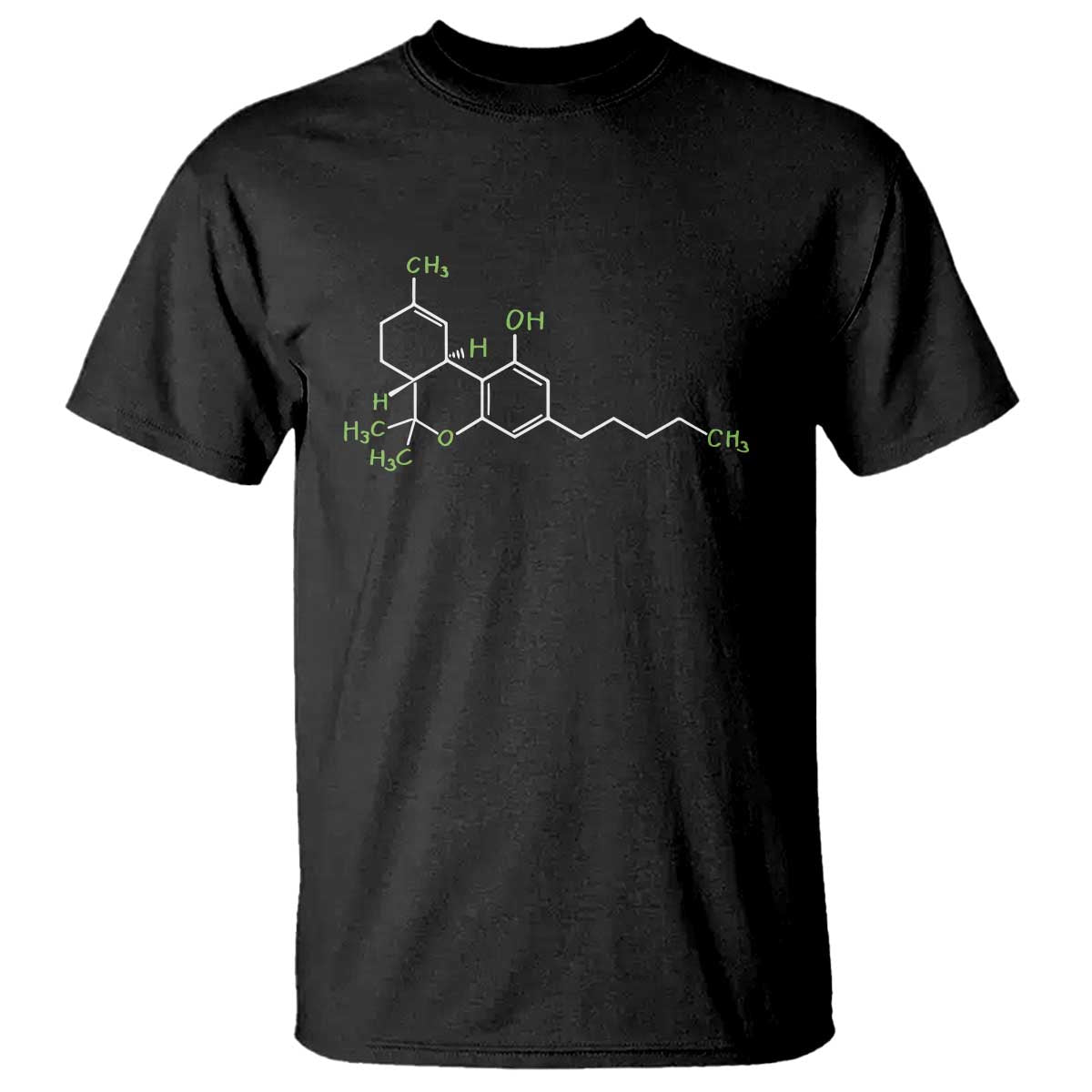 Marijuana T Shirt Cannabis Weed Pot Molecule THC Stoner Gift - Wonder Print Shop