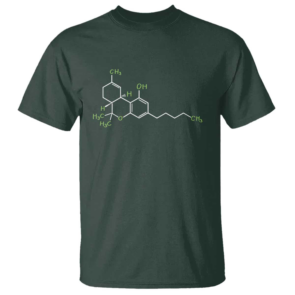 Marijuana T Shirt Cannabis Weed Pot Molecule THC Stoner Gift - Wonder Print Shop
