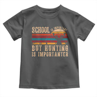 School Is Important But Hunting Is Importanter Toddler T Shirt Retro Deer Hunting Boy - Wonder Print Shop