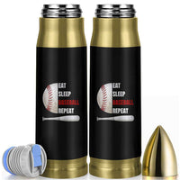 Baseball Player Bullet Tumbler Retro Funny Eat Sleep Baseball Repeat