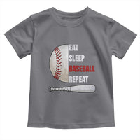 Baseball Player Toddler T Shirt Retro Funny Eat Sleep Baseball Repeat
