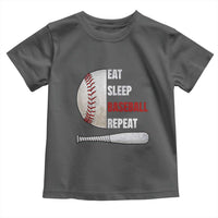 Baseball Player Toddler T Shirt Retro Funny Eat Sleep Baseball Repeat