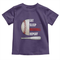 Baseball Player Toddler T Shirt Retro Funny Eat Sleep Baseball Repeat