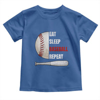 Baseball Player Toddler T Shirt Retro Funny Eat Sleep Baseball Repeat