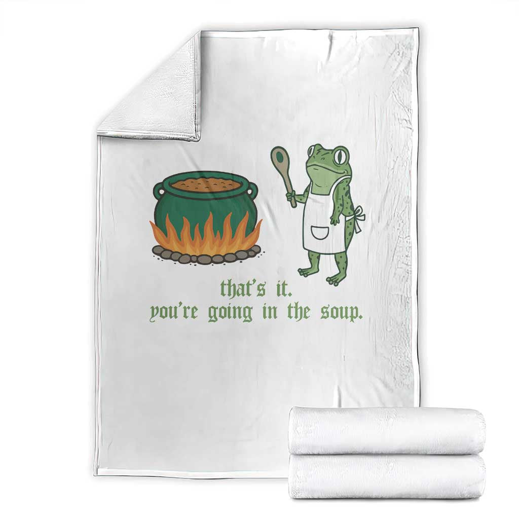 Funny Frog Throw Blanket Thats It You're Going In The Soup Weird Weirdcore Meme - Wonder Print Shop