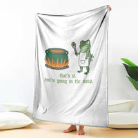 Funny Frog Throw Blanket Thats It You're Going In The Soup Weird Weirdcore Meme - Wonder Print Shop