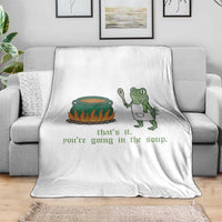 Funny Frog Throw Blanket Thats It You're Going In The Soup Weird Weirdcore Meme - Wonder Print Shop