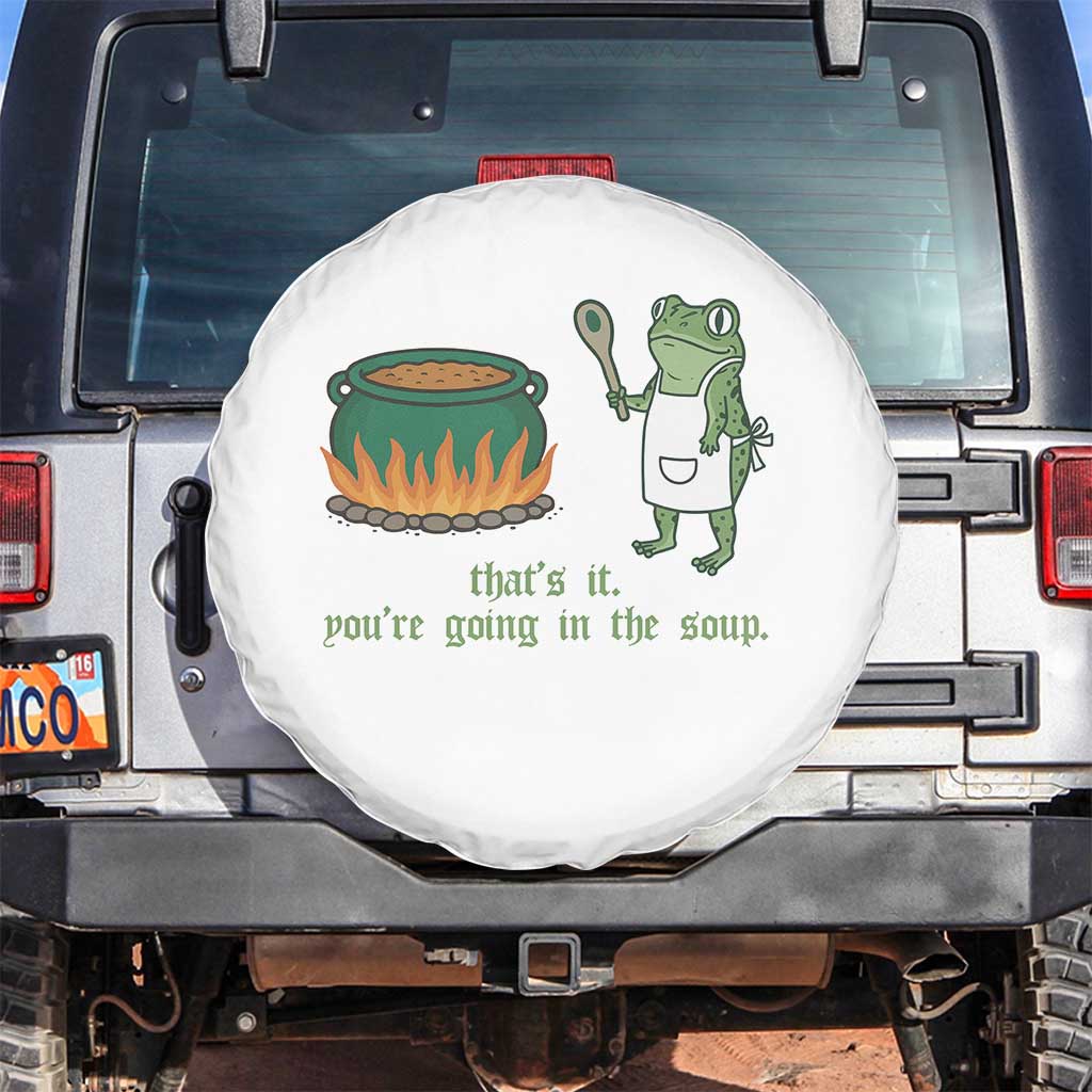 Funny Frog Spare Tire Cover Thats It You're Going In The Soup Weird Weirdcore Meme - Wonder Print Shop