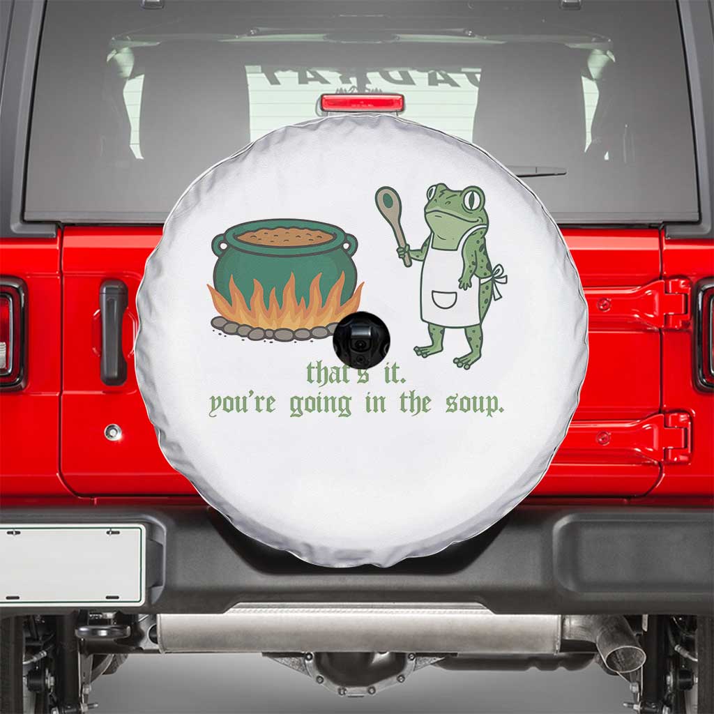 Funny Frog Spare Tire Cover Thats It You're Going In The Soup Weird Weirdcore Meme - Wonder Print Shop