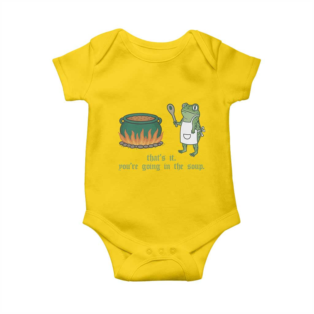 Funny Frog Baby Onesie Thats It You're Going In The Soup Weird Weirdcore Meme - Wonder Print Shop