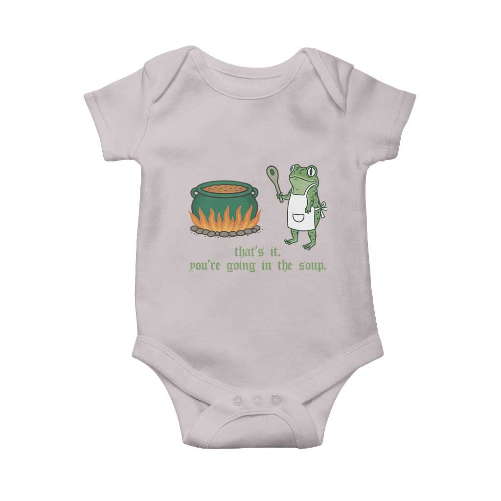 Funny Frog Baby Onesie Thats It You're Going In The Soup Weird Weirdcore Meme - Wonder Print Shop