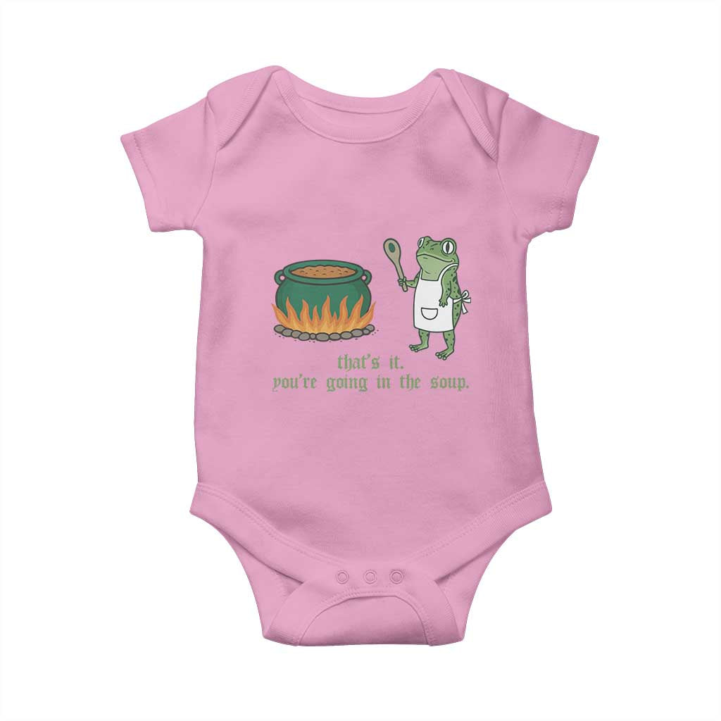 Funny Frog Baby Onesie Thats It You're Going In The Soup Weird Weirdcore Meme - Wonder Print Shop