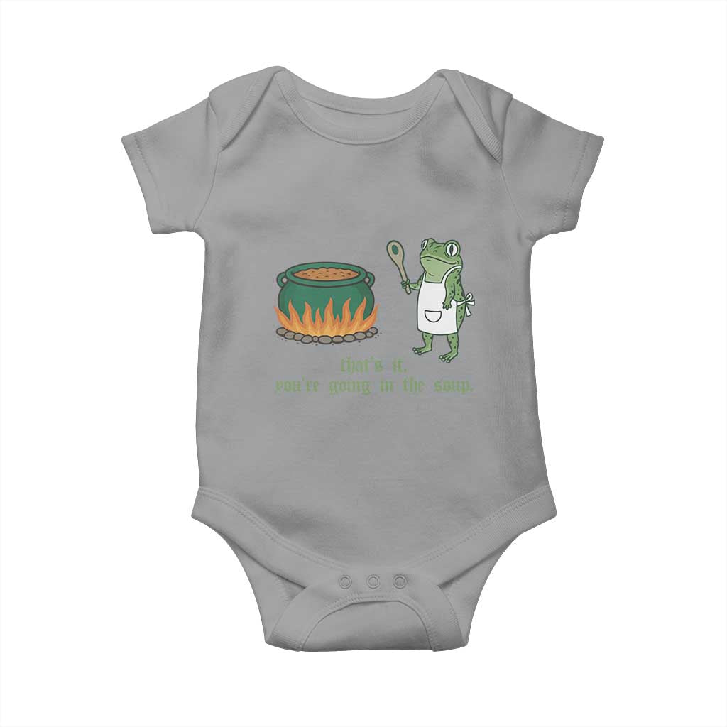 Funny Frog Baby Onesie Thats It You're Going In The Soup Weird Weirdcore Meme - Wonder Print Shop