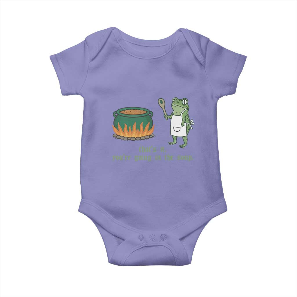 Funny Frog Baby Onesie Thats It You're Going In The Soup Weird Weirdcore Meme - Wonder Print Shop