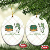 Funny Frog Ceramic Ornament Thats It You're Going In The Soup Weird Weirdcore Meme - Wonder Print Shop