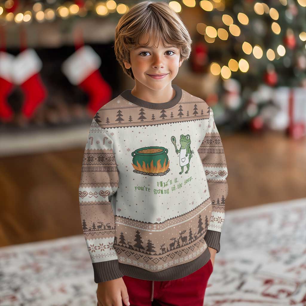 Funny Frog Ugly Christmas Sweater Thats It You're Going In The Soup Weird Weirdcore Meme - Wonder Print Shop