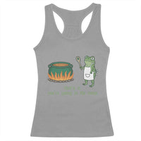 Funny Frog Racerback Tank Top Thats It You're Going In The Soup Weird Weirdcore Meme - Wonder Print Shop