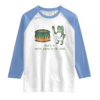 Funny Frog Raglan Shirt Thats It You're Going In The Soup Weird Weirdcore Meme - Wonder Print Shop
