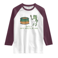 Funny Frog Raglan Shirt Thats It You're Going In The Soup Weird Weirdcore Meme - Wonder Print Shop