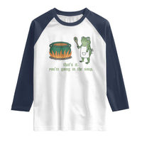 Funny Frog Raglan Shirt Thats It You're Going In The Soup Weird Weirdcore Meme - Wonder Print Shop