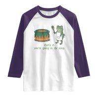 Funny Frog Raglan Shirt Thats It You're Going In The Soup Weird Weirdcore Meme - Wonder Print Shop