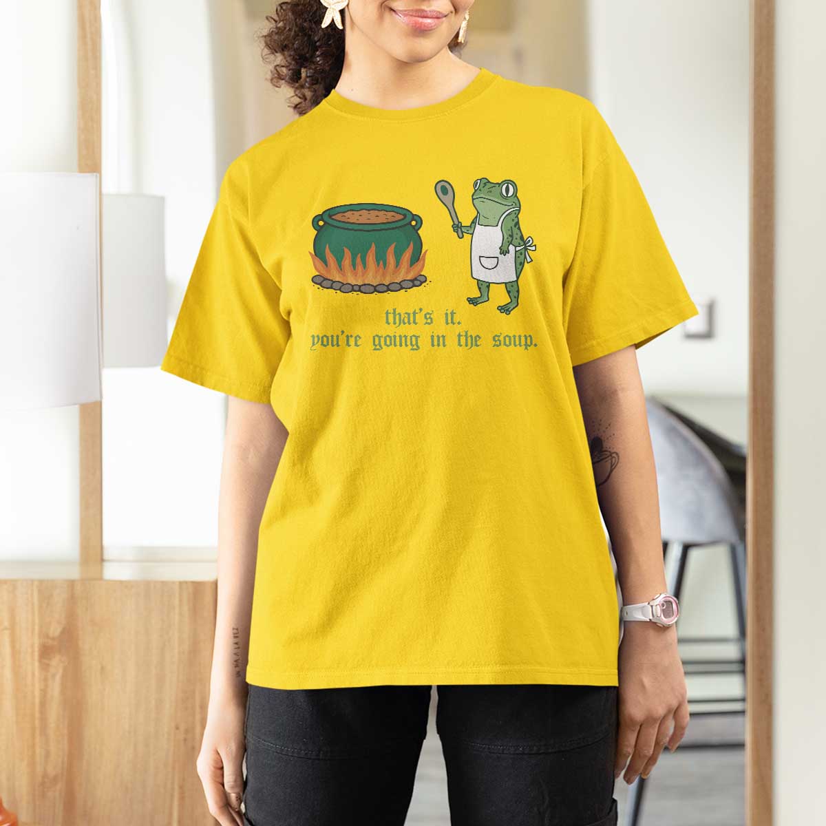 Funny Frog T Shirt For Women Thats It You're Going In The Soup Weird Weirdcore Meme - Wonder Print Shop